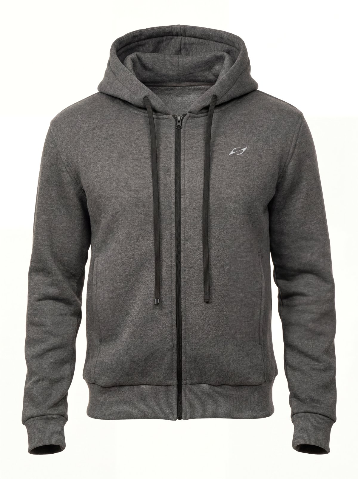 SL-600 Zip Hoodie — Grey Melange | saved lab